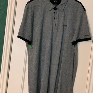 Gray/black polo